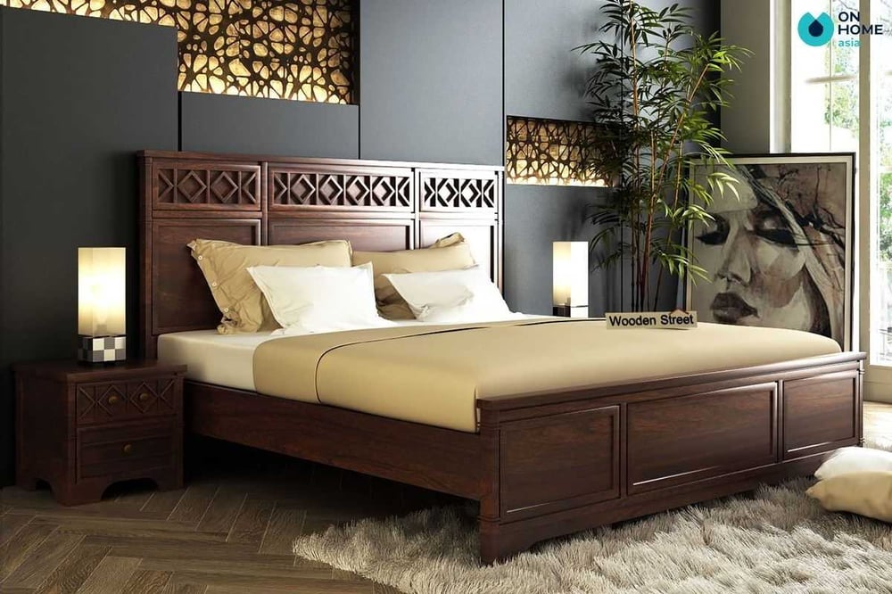Giường ngủ bằng gỗ Hương cao cấp