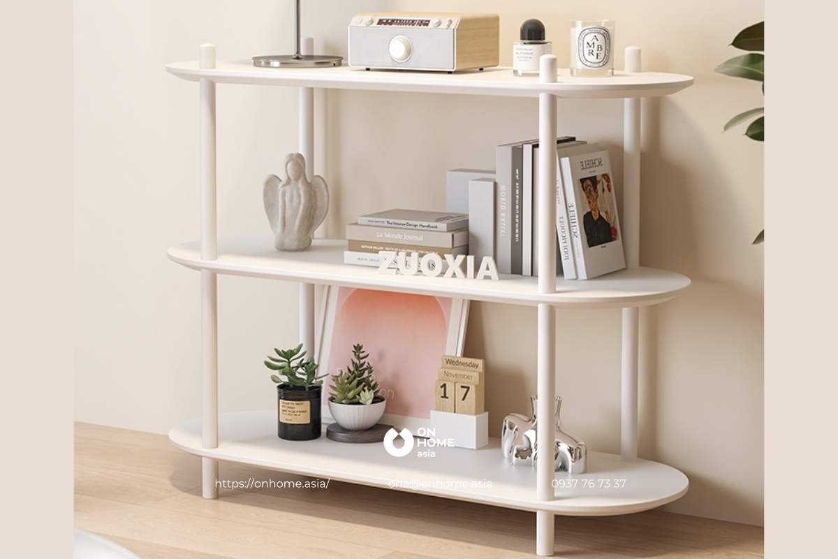 Kệ đa năng 3 tầng màu trắng hiện đại