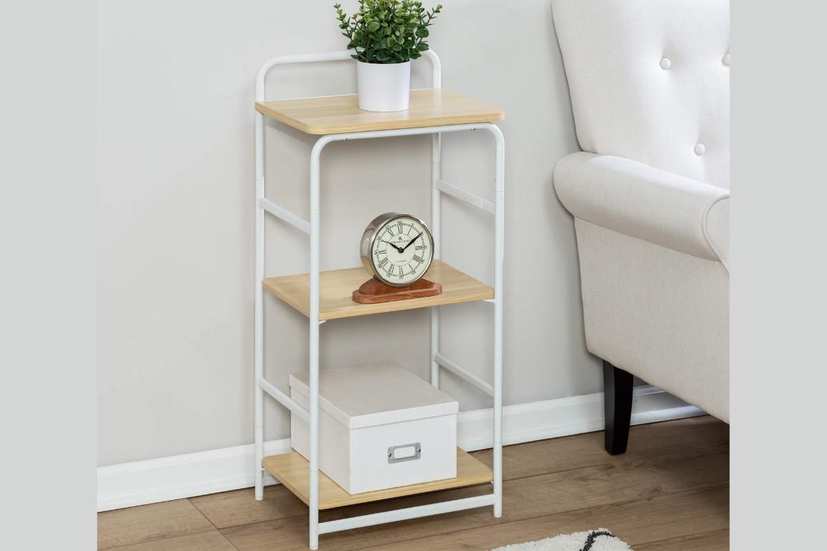 Kệ sắt màu trắng hiện đại