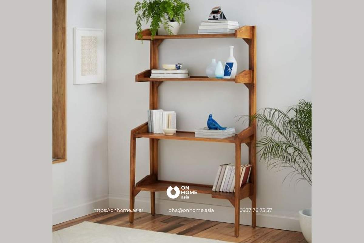 Kệ đa năng 4 tầng bằng gỗ đơn giản mà đẹp