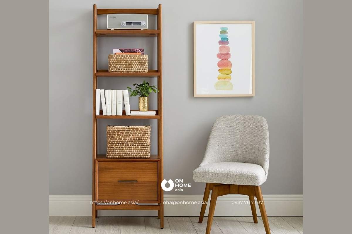 Kệ đa năng 4 tầng bằng gỗ đơn giản