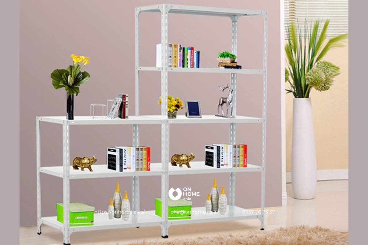 Kệ đa năng bằng sắt màu trắng