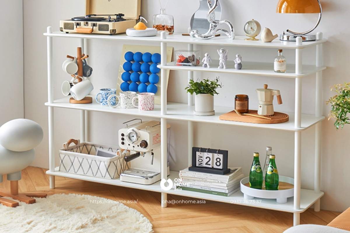 Kệ đa năng màu trắng đẹp, hiện đại