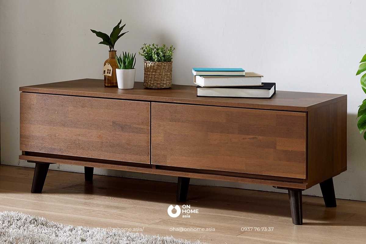Kệ tủ tivi phòng ngủ bằng gỗ nhỏ gọn