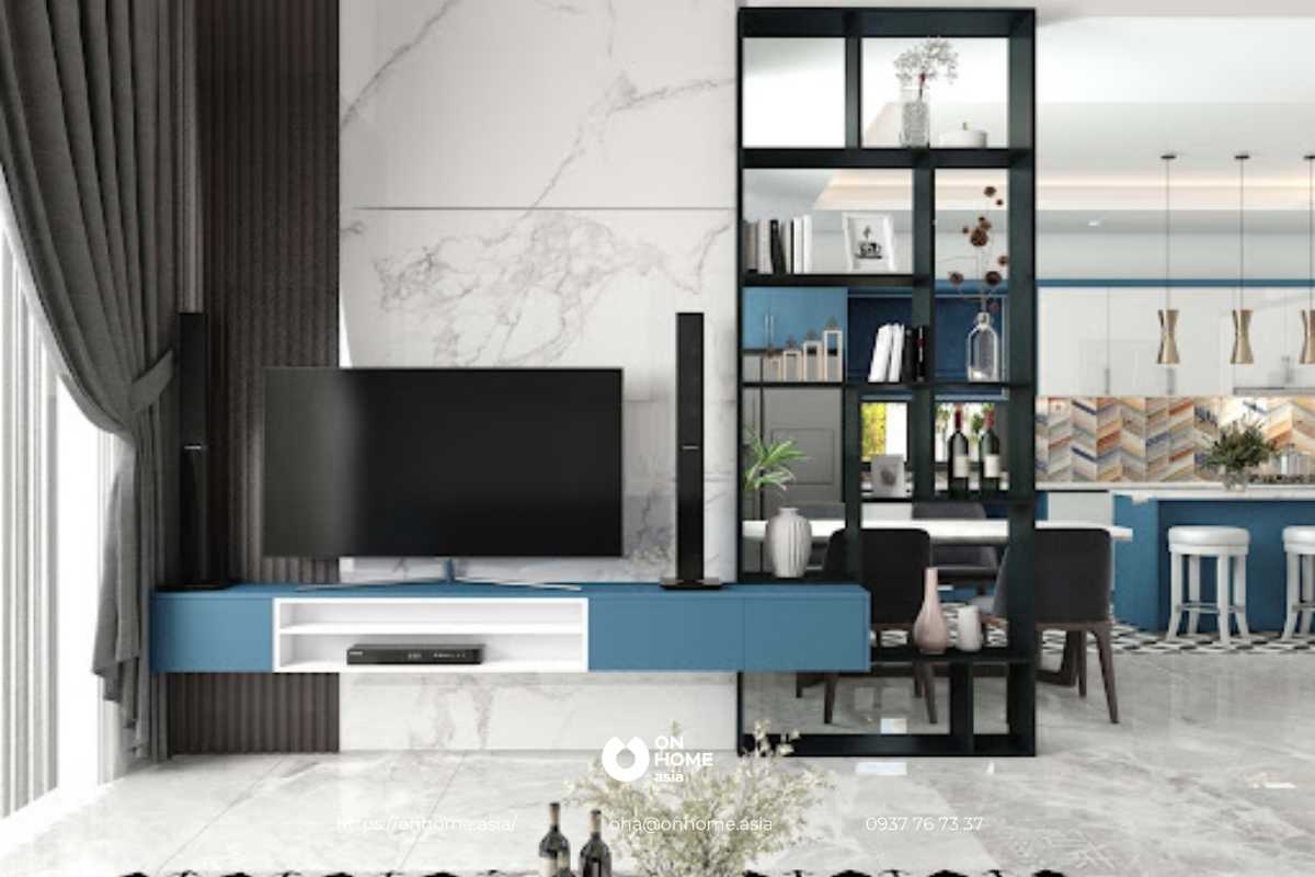 Kệ tivi kết hợp tủ rượu bằng gỗ công nghiệp