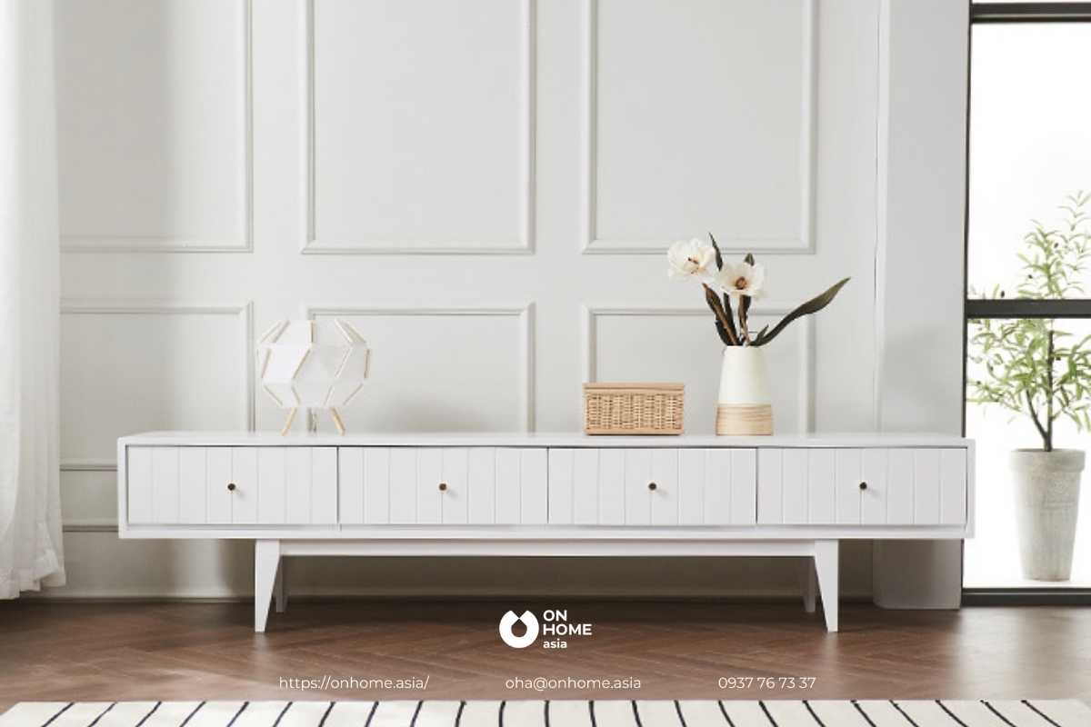 Kệ tivi màu trắng đẹp