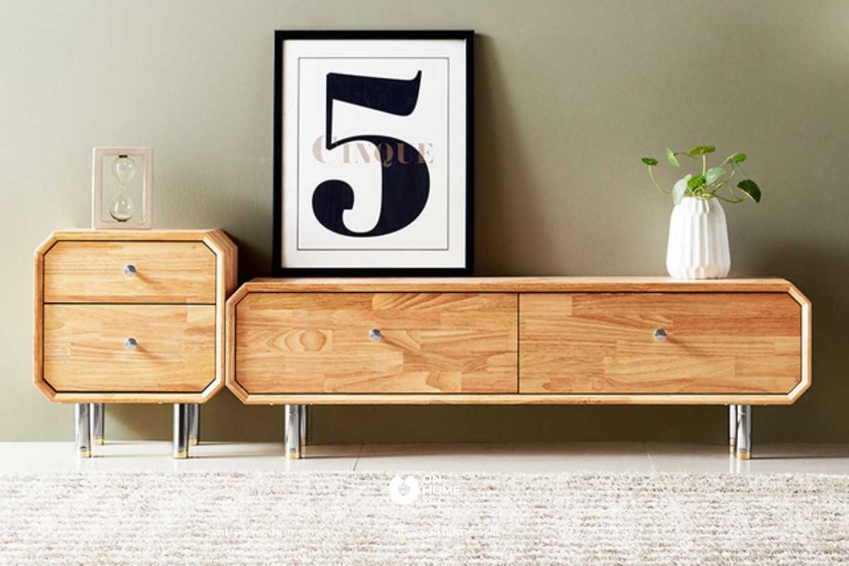 Kệ tivi thiết kế hình lục giác đặc sắc