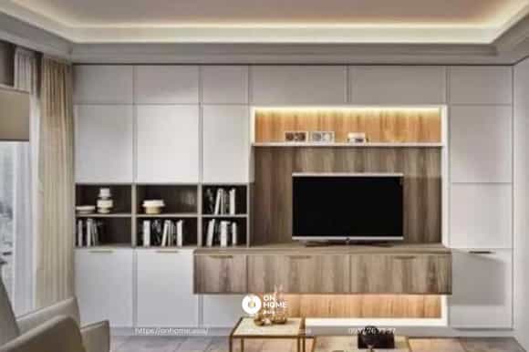 Kệ tivi kết hợp bàn làm việc 