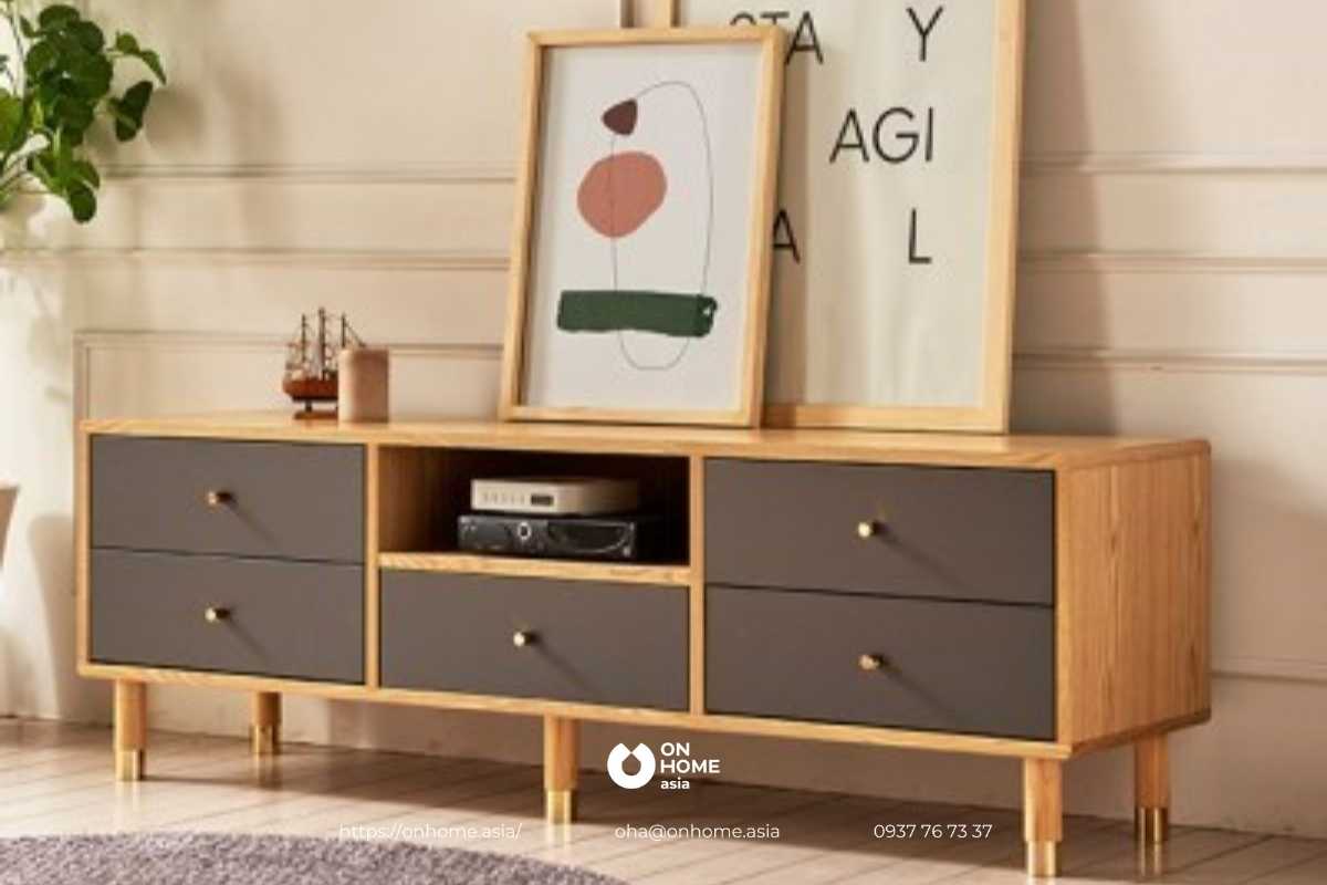 Kệ tivi gỗ công nghiệp nhỏ gọn