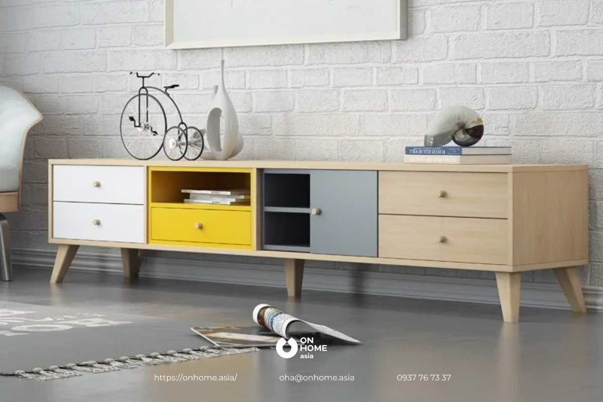 Kệ tivi gỗ công nghiệp hiện đại