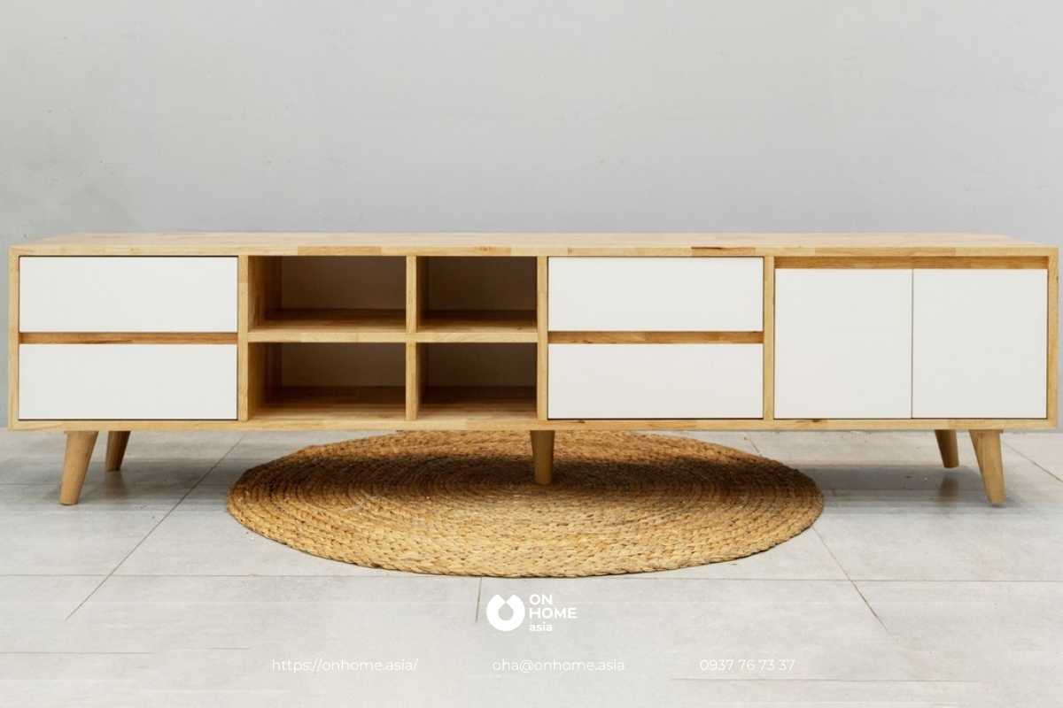 Kệ tivi bằng gỗ công nghiệp đơn giản hiện đại