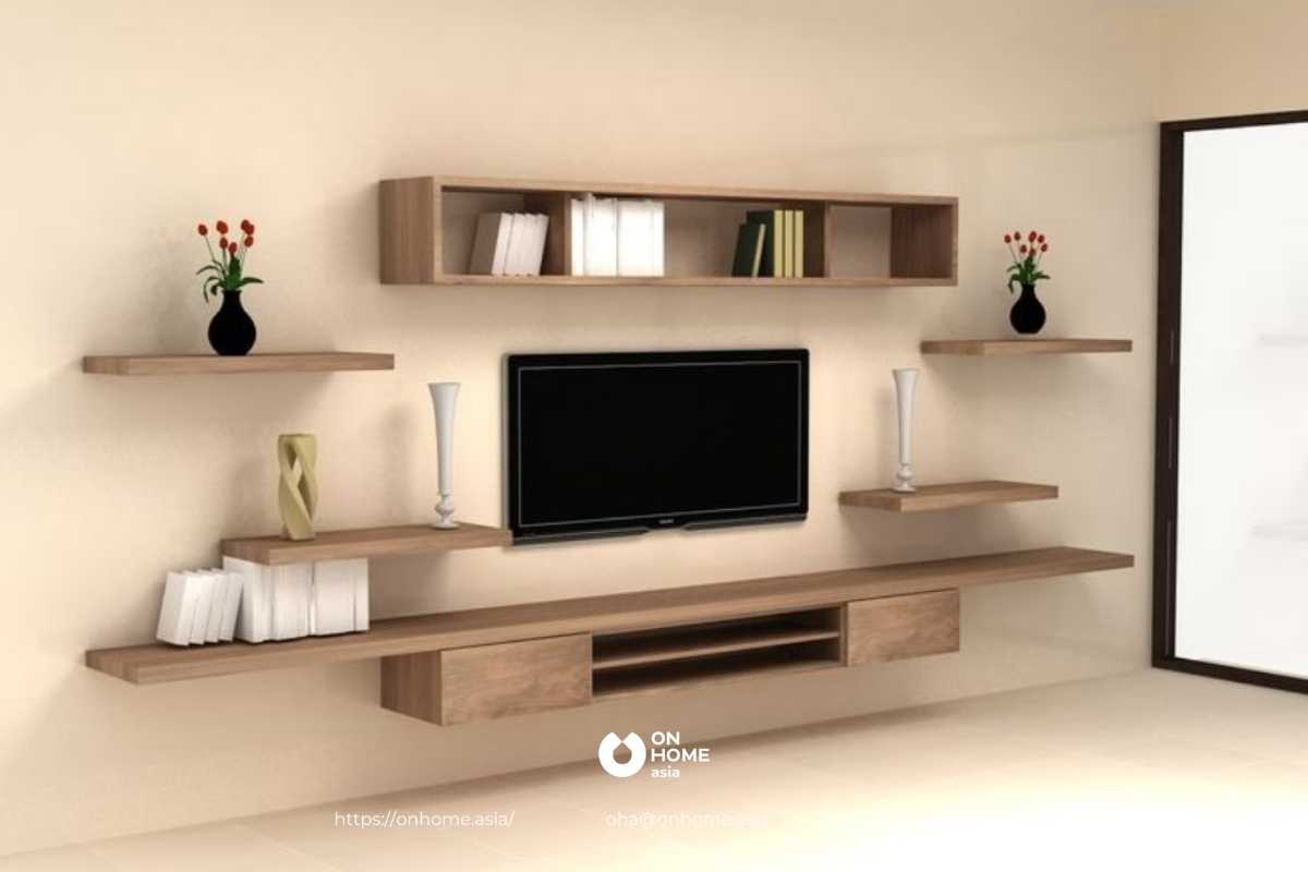 Kệ tivi treo tường nhỏ gọn