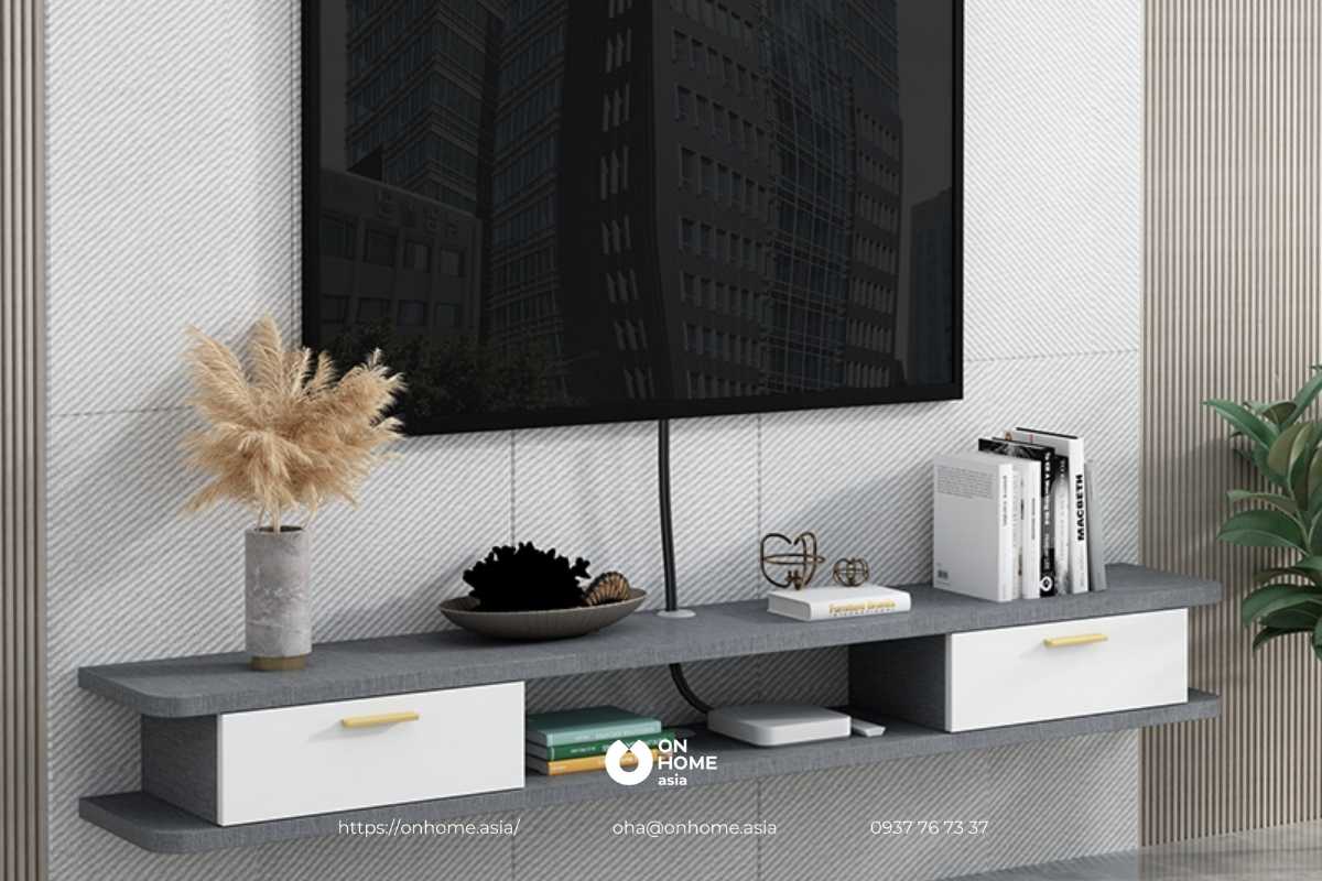 Kệ tivi treo tường đơn giản