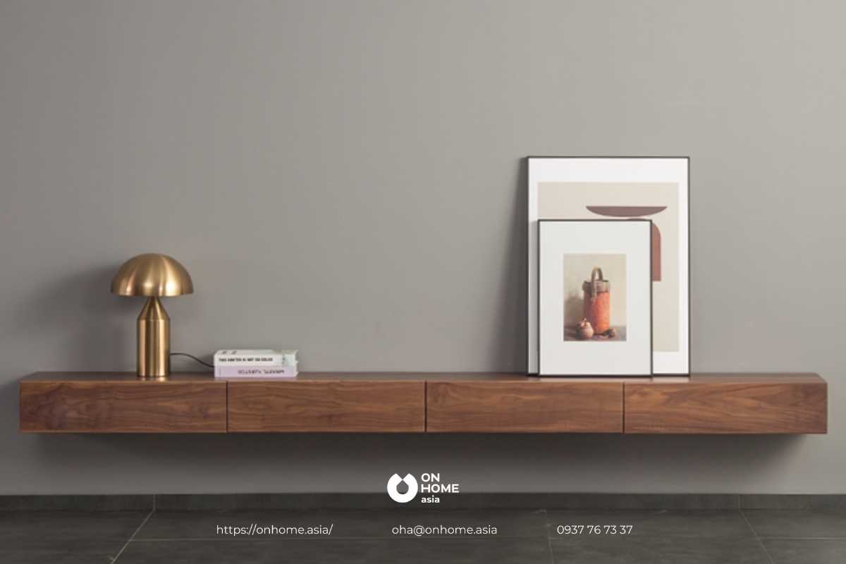 Kệ tivi bằng gỗ Óc Chó đẹp