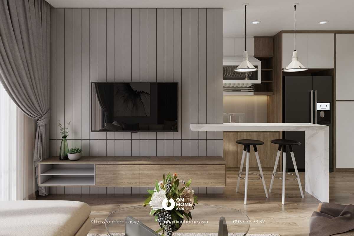 Kệ tivi treo tường bằng gỗ đẹp