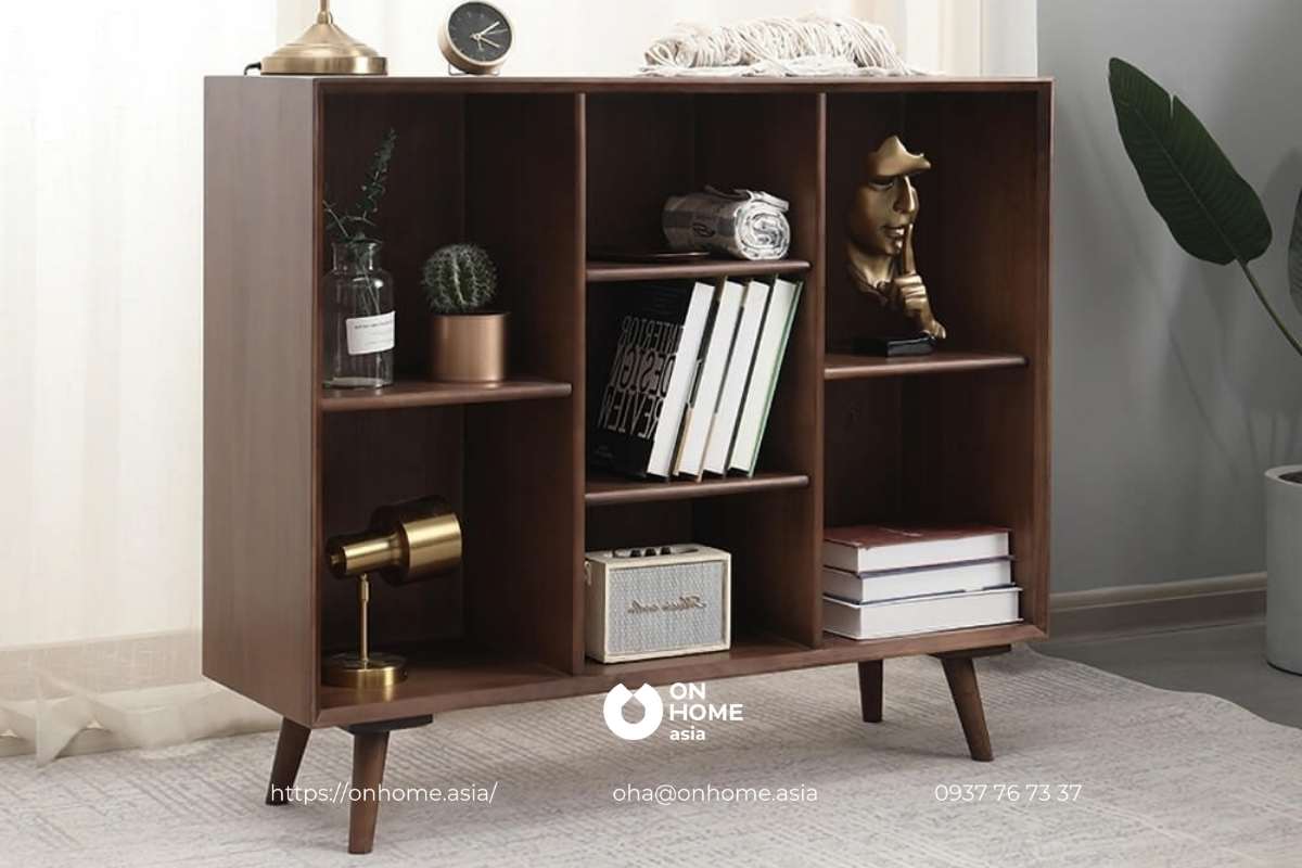 Kệ tủ sách đứng gỗ hình vuông đẹp
