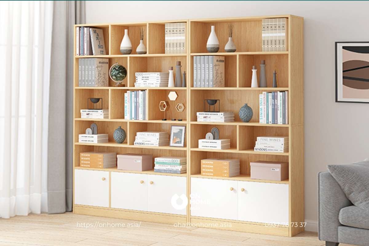 Kệ sách đứng bằng gỗ công nghiệp MDF