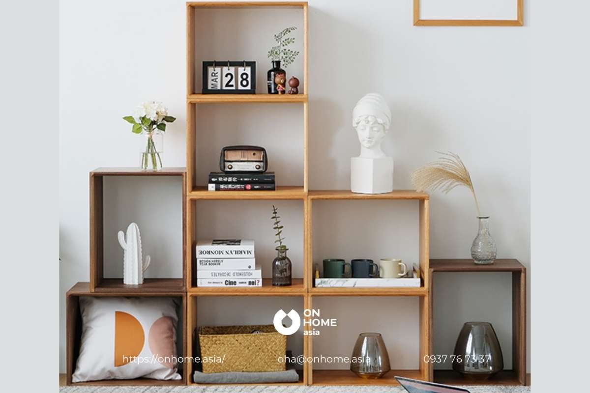 Kệ sách mini bằng gỗ đẹp