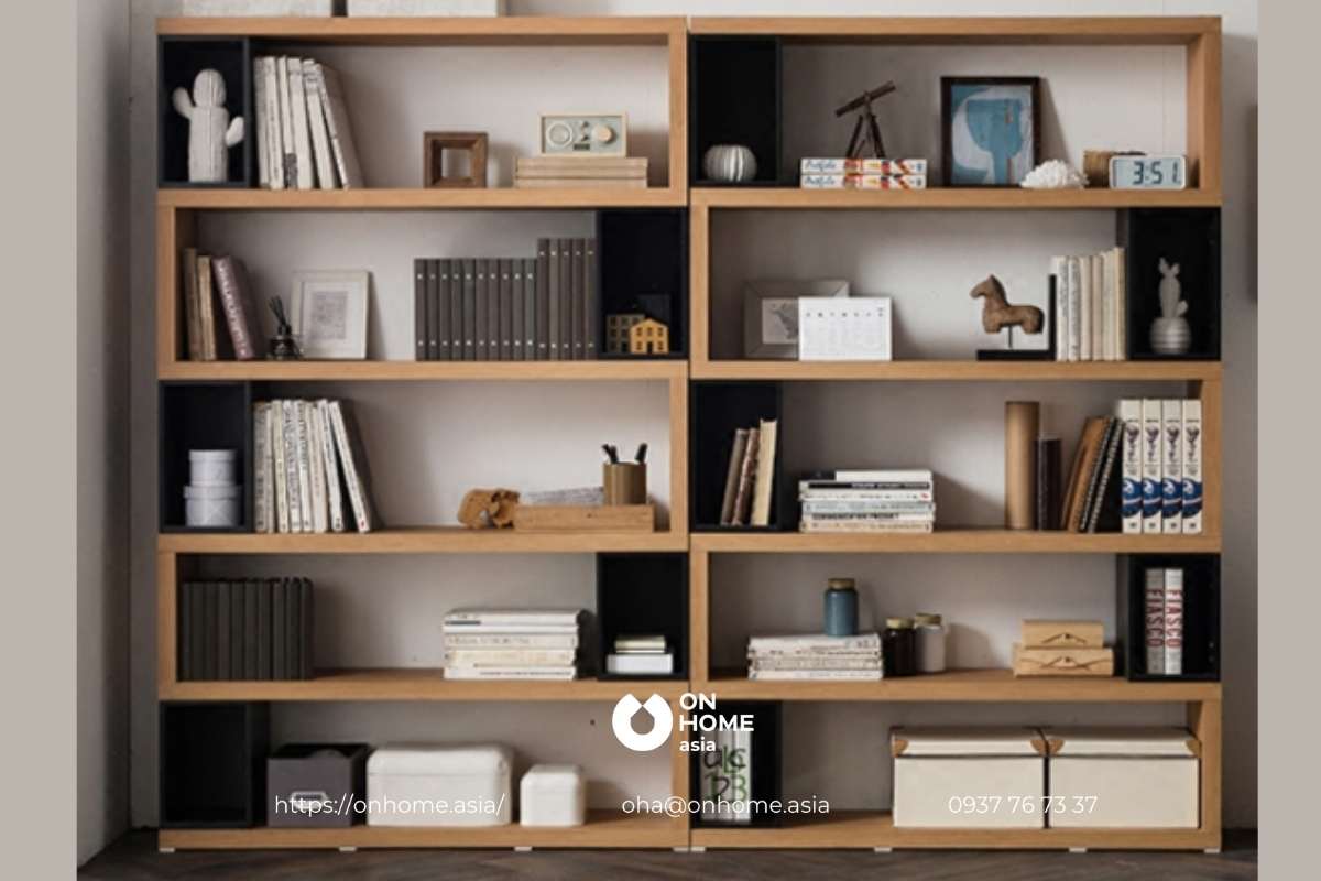 Kệ sách 5 tầng gỗ tự nhiên&nbsp;