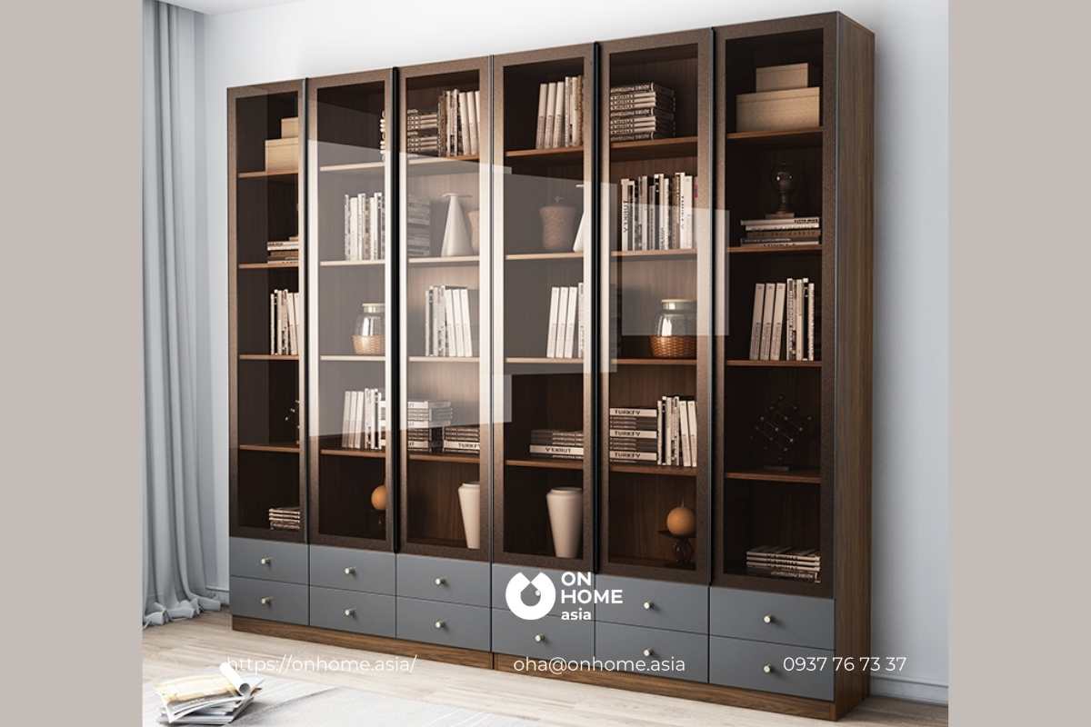 Tủ sách đứng 5 tầng cao cấp
