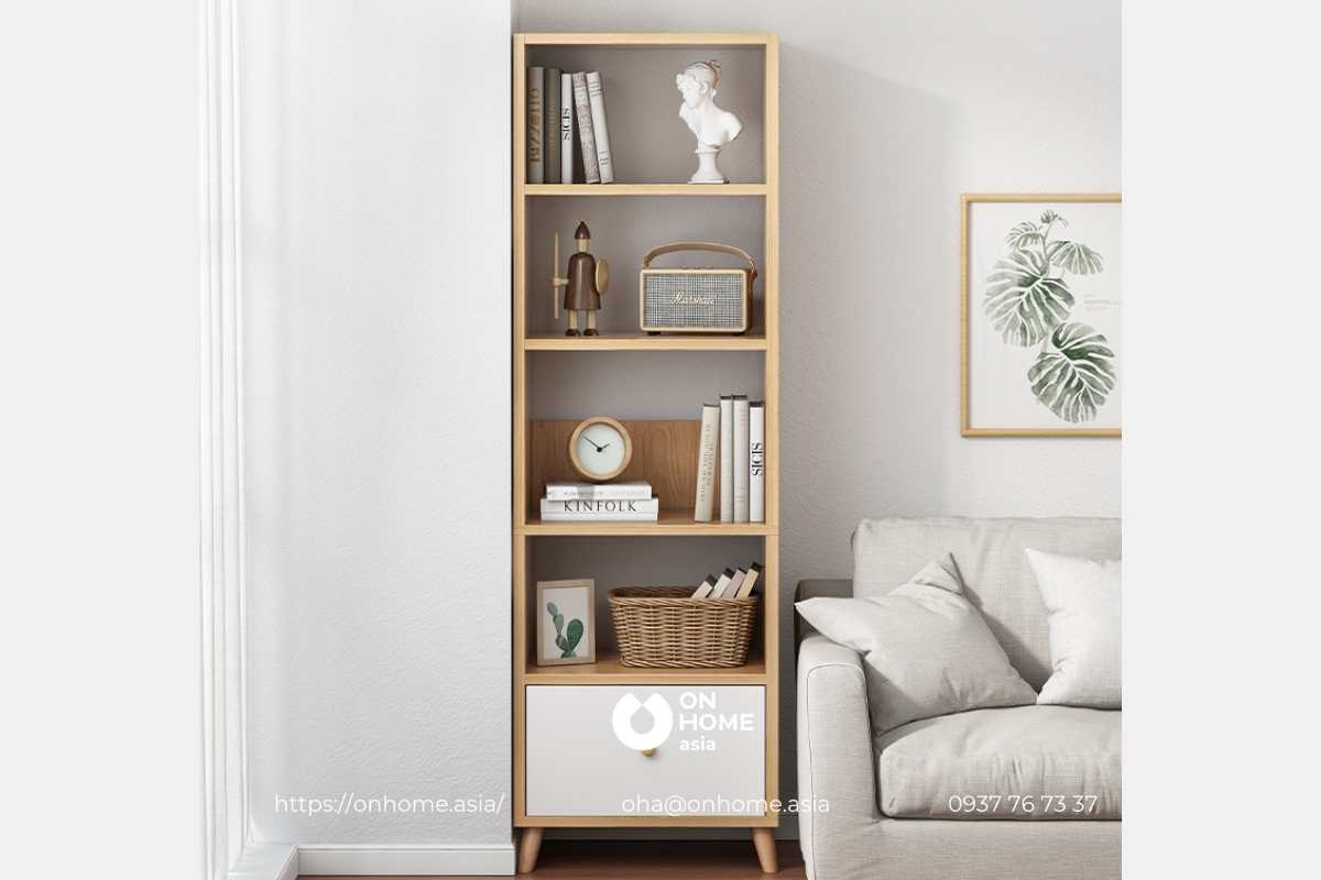 Kệ sách nhỏ bằng gỗ công nghiệp MDF