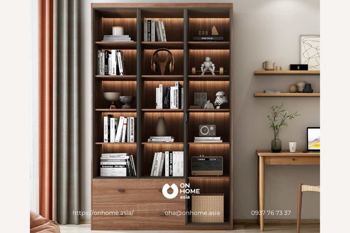 Kệ sách gỗ thiết kế đơn giản