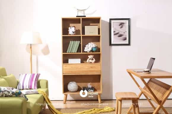 Kệ sách đẹp bằng gỗ sồi cao cấp