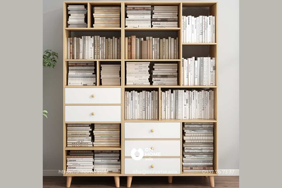 Màu sắc kệ sách có ảnh hưởng đến thẩm mỹ không gian