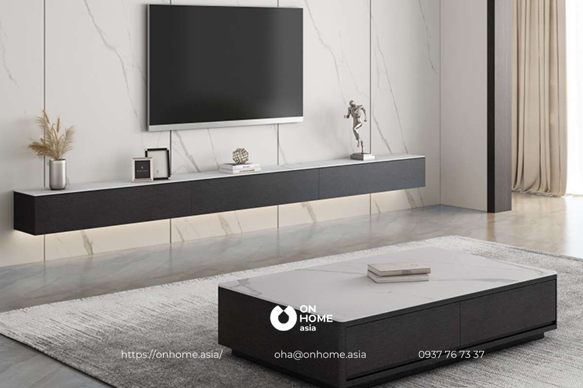 Kệ tivi treo tường gỗ công nghiệp cao cấp