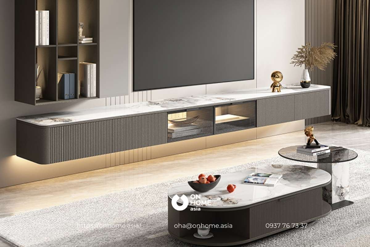 Kệ tivi treo tường gỗ công nghiệp cao cấp