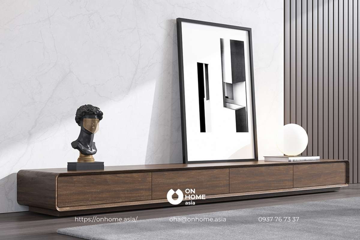 Kệ tivi treo tường gỗ Óc Chó cao cấp