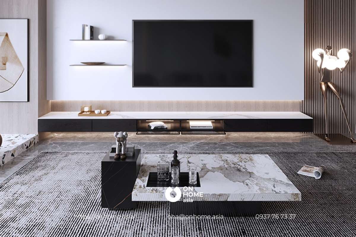 Kệ tivi gỗ công nghiệp thanh lịch, sang trọng