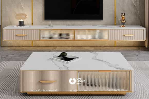 Kệ tivi treo tường bằng gỗ công nghiệp sang trọng