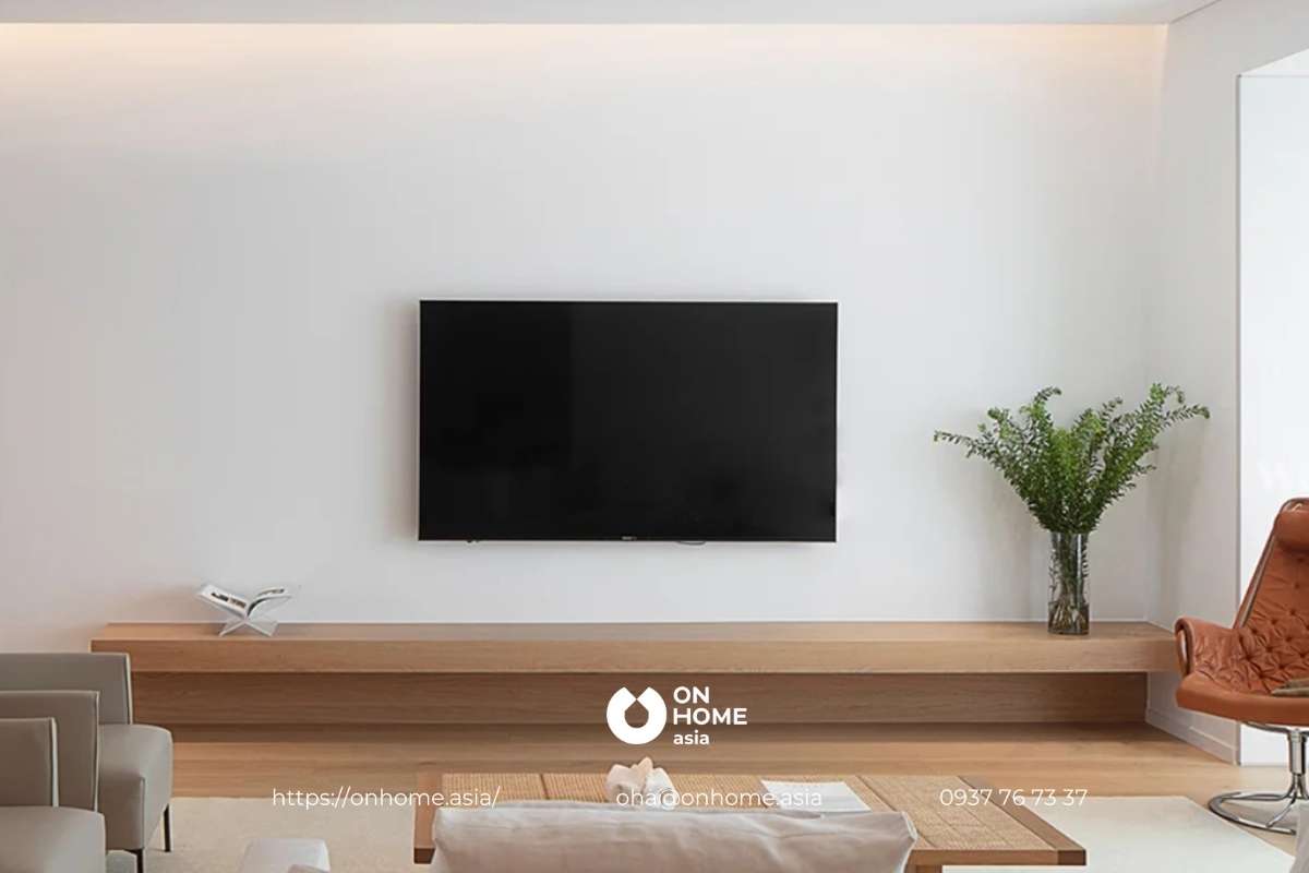 Kệ tivi treo tường gỗ Óc Chó đẹp