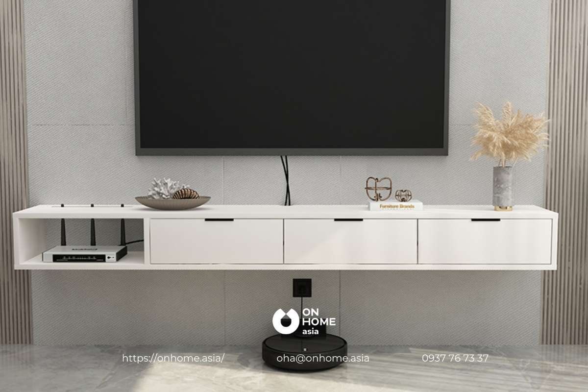 Kệ tivi treo tường nhựa đơn giản