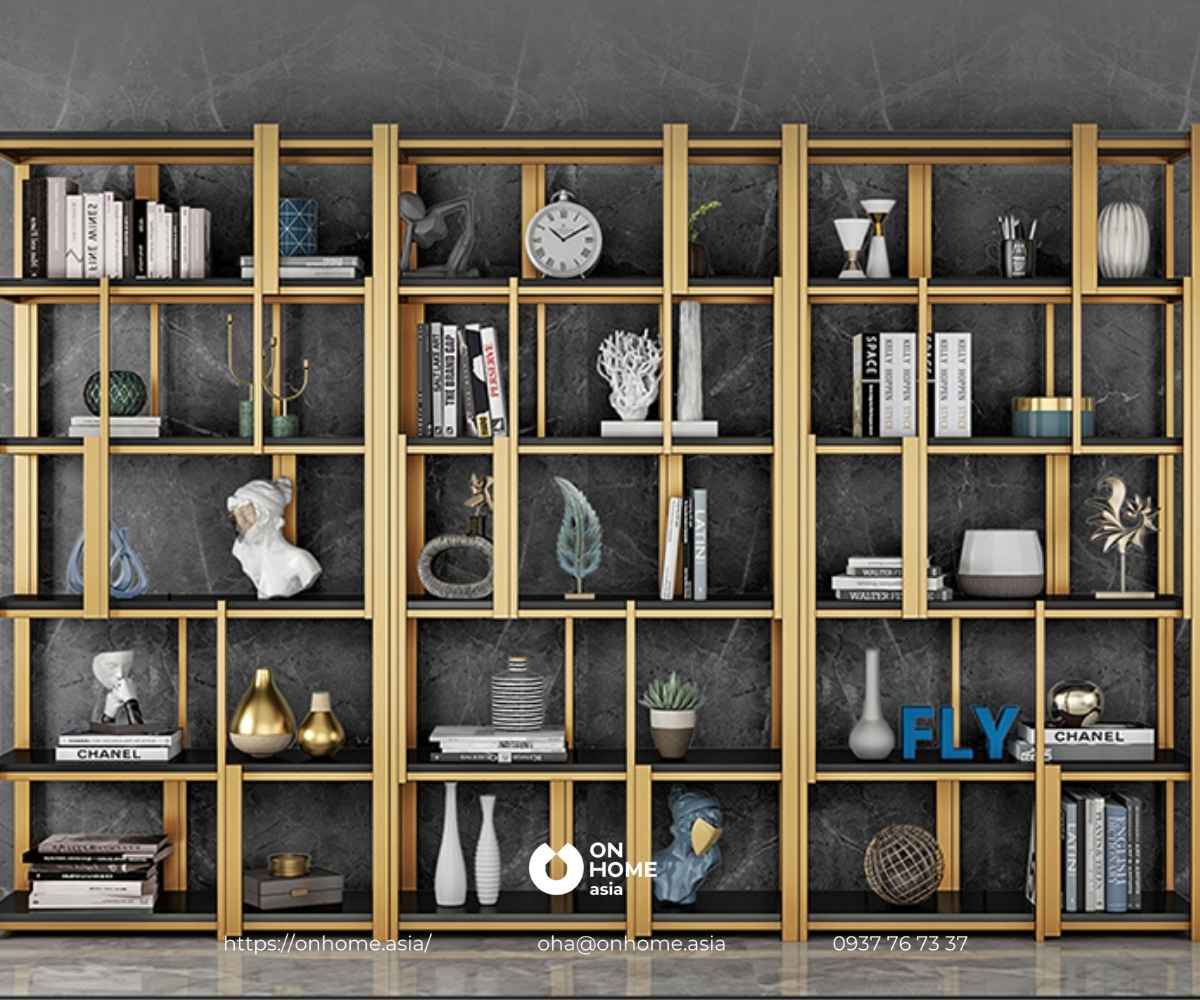 Kệ trang trí phòng khách cao cấp nhập khẩu