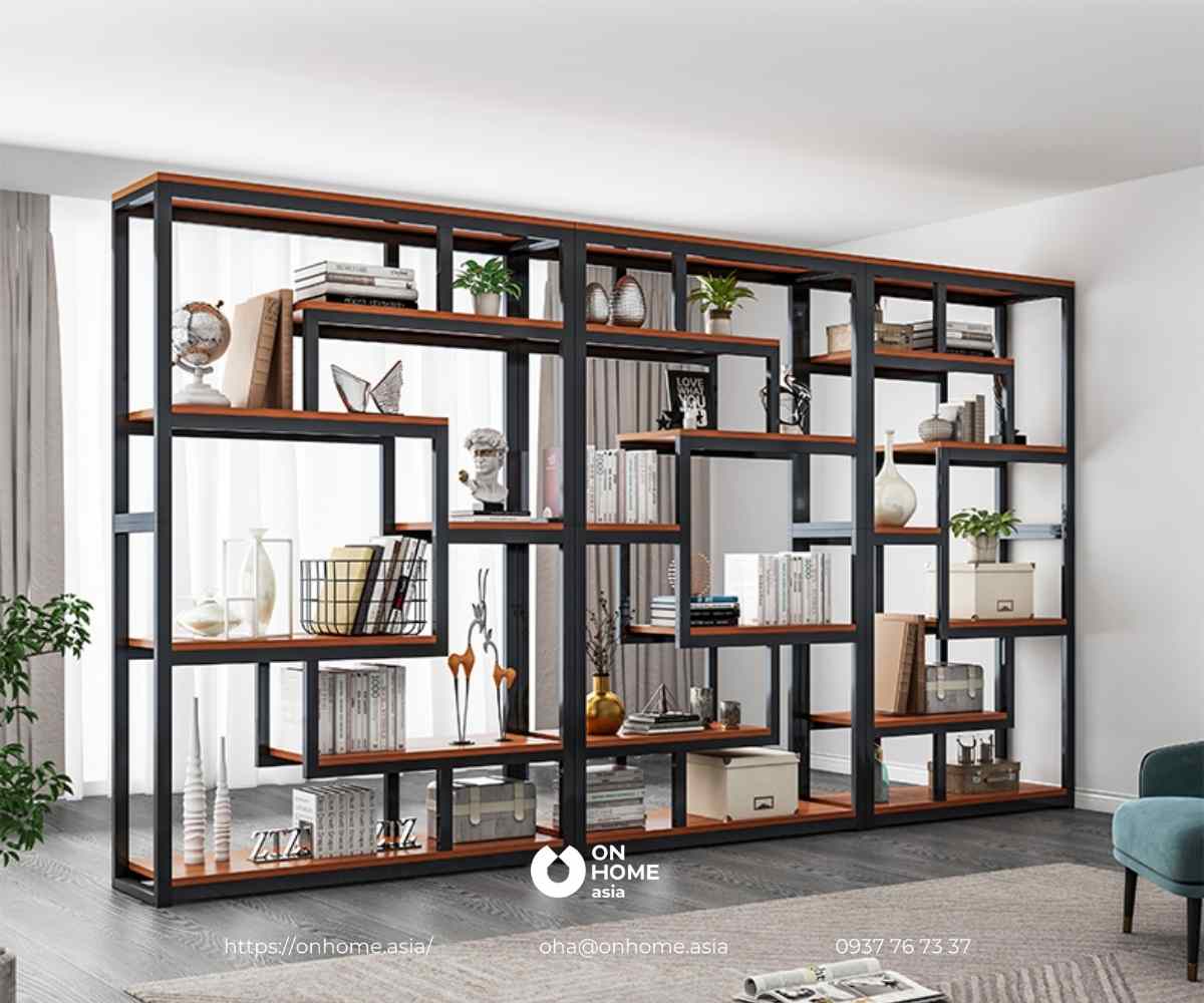 Kệ trang trí phòng khách hiện đại