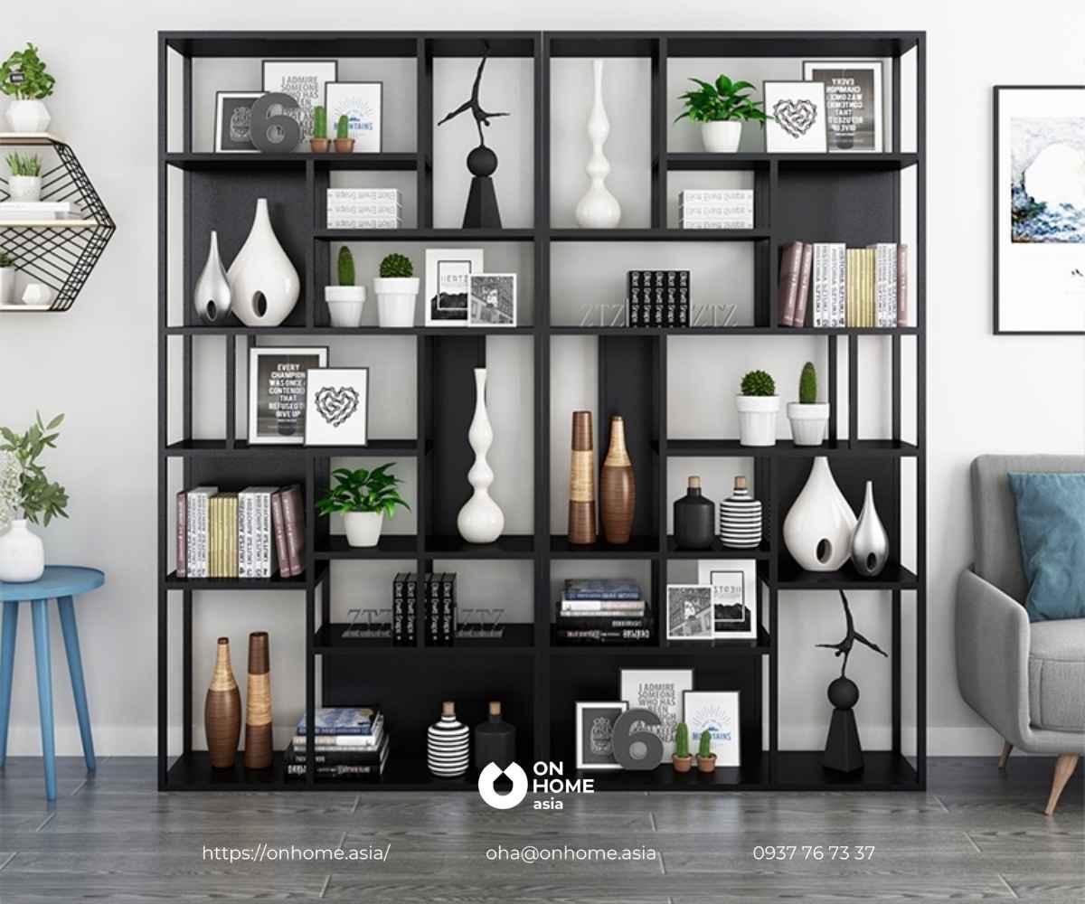 Kệ trang trí phòng khách chung cư