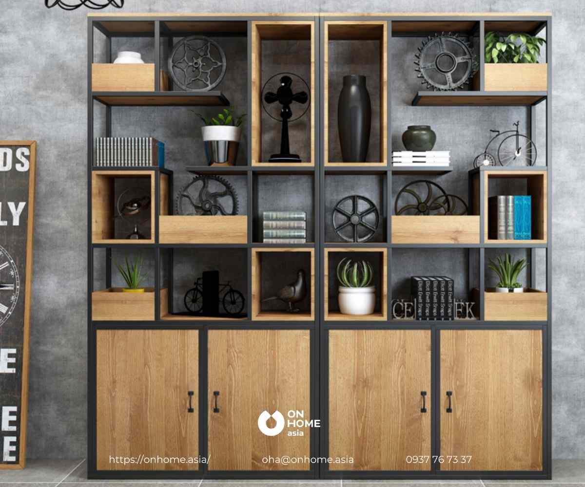 Mẫu kệ trang trí phòng khách hiện đại&nbsp;