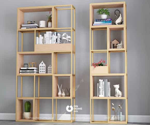 Kệ trang trí phòng khách bằng sắt cao cấp