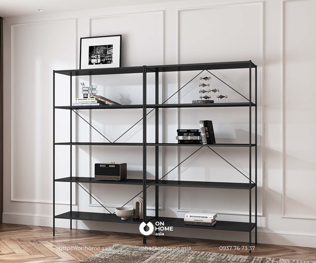 Kệ phòng ngủ màu đen đẹp