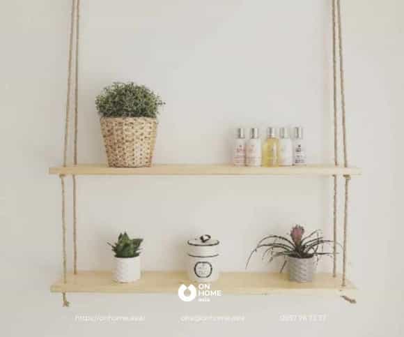 Kệ trang trí treo tường 2 tầng