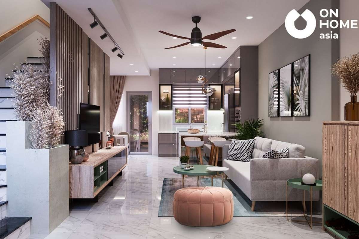 Kiến trúc phòng khách nhà ống đẹp