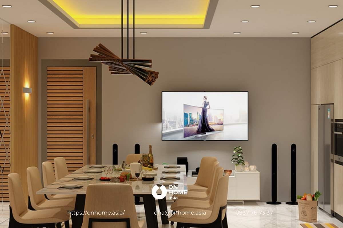 Màu sơn nhà bếp hợp mệnh Thổ