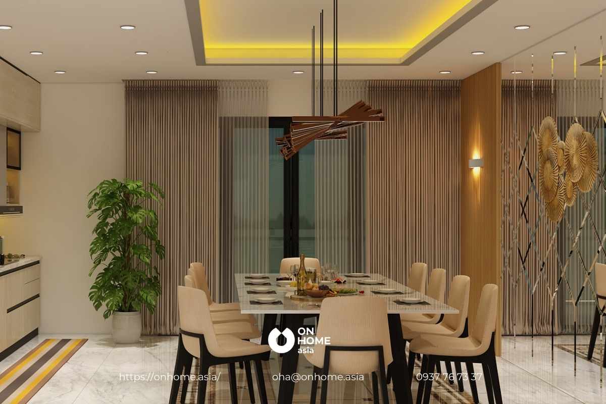 Nội thất phòng bếp cho gia chủ mệnh Thổ