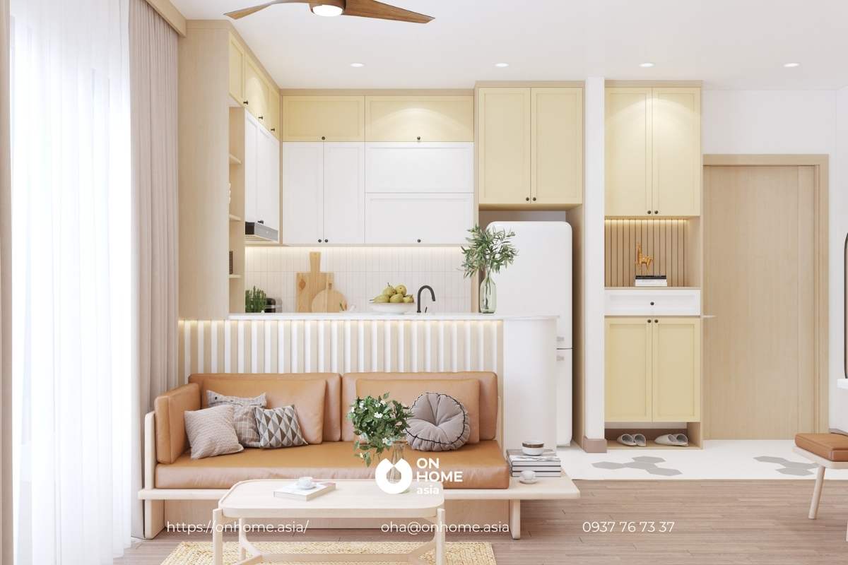 Kết hợp nhiều màu sơn nhà bếp khác nhau