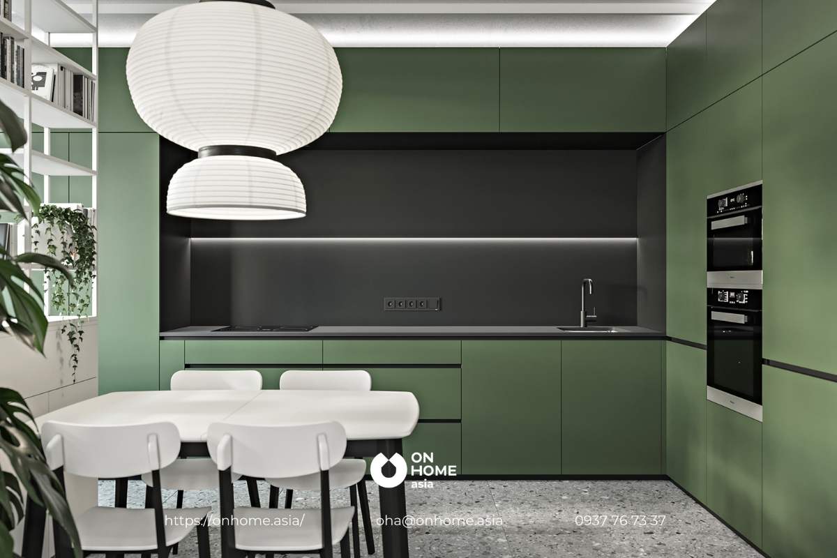 Màu sơn cho nhà bếp hợp mệnh Mộc