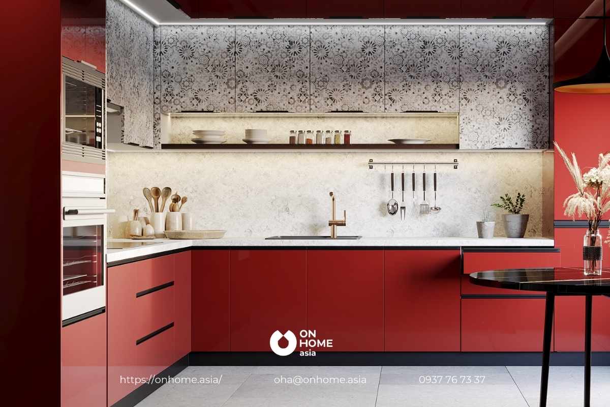 Màu sơn cho nhà bếp hợp mệnh Hỏa