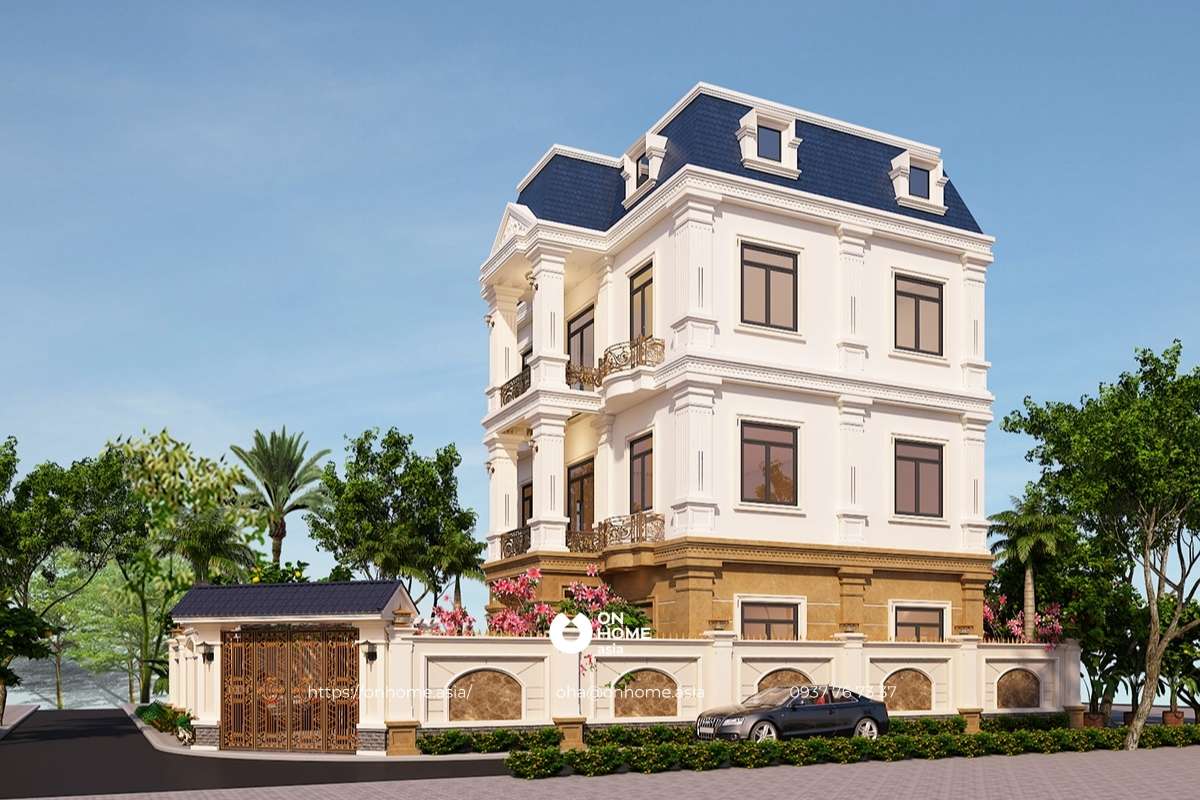 Biệt thự 3 tầng phong cách Tân Cổ Điển