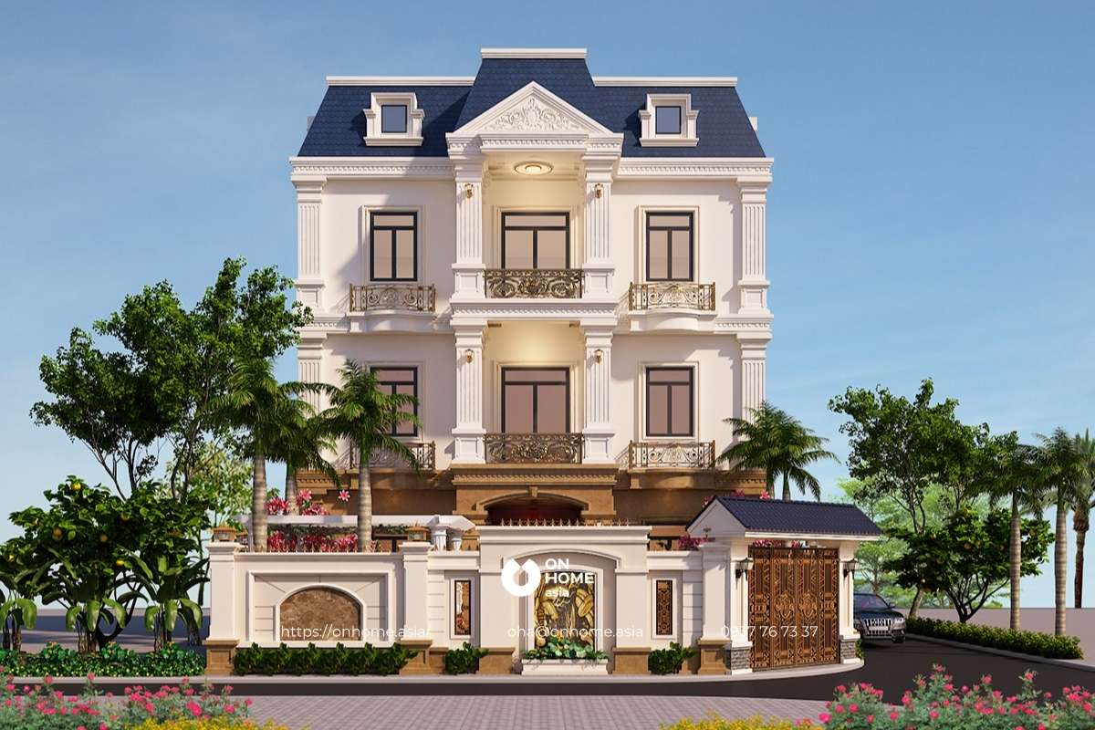 Biệt thự 3 tầng phong cách Tân Cổ Điển sang trọng